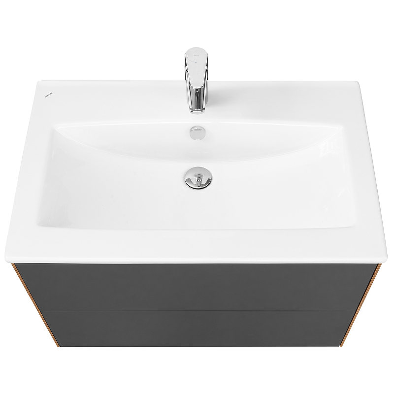 Комплект мебели Aquaton Сохо 75 серый-светлое дерево - 4