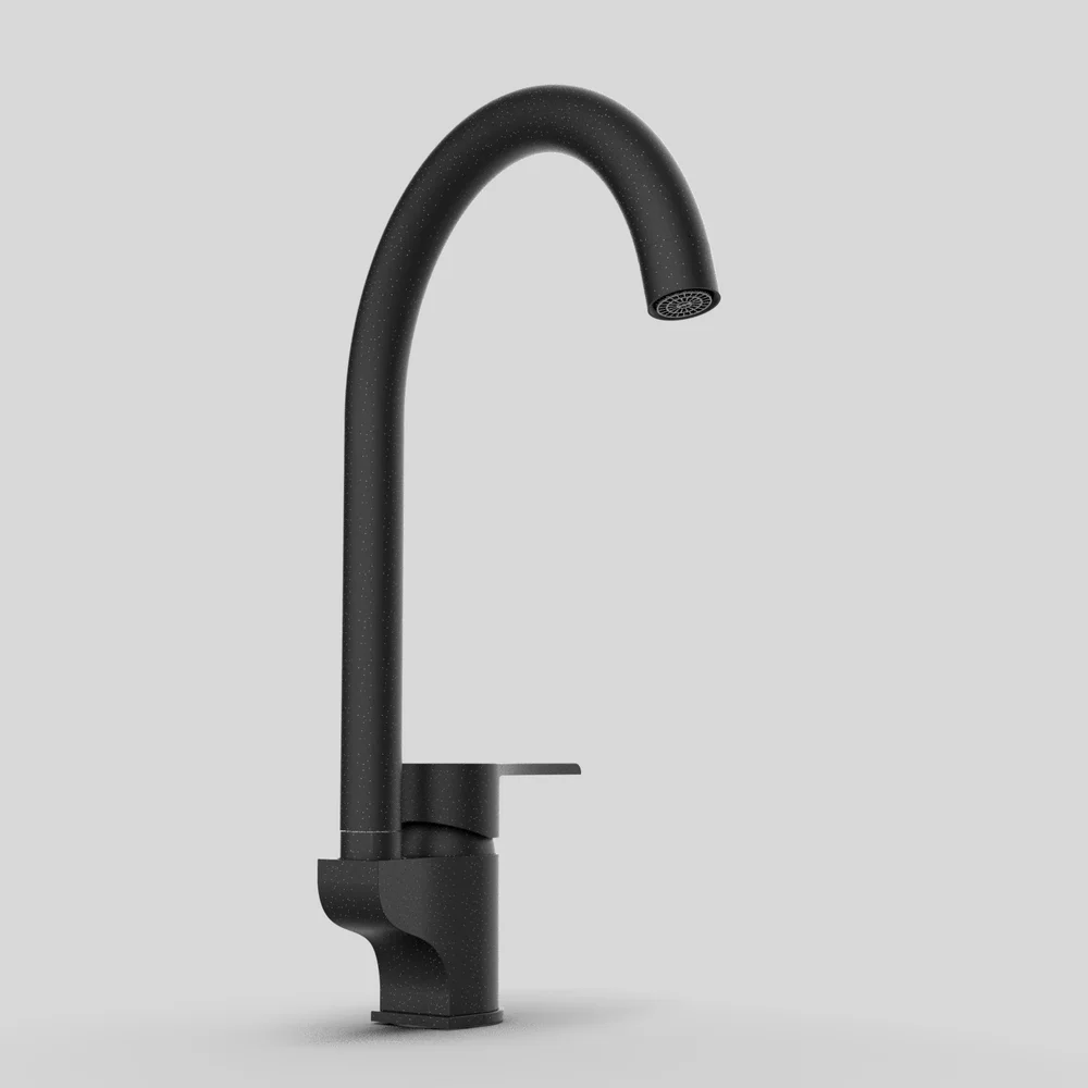 Смеситель для кухни GPD Atros черный матовый MTE65-SG - 5