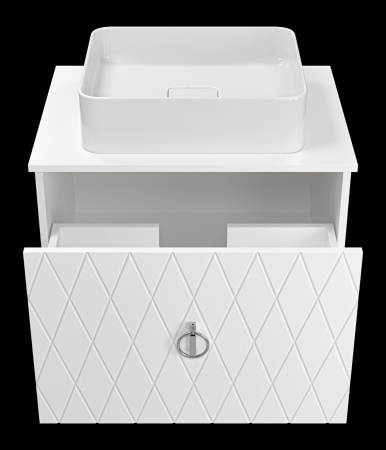 Тумба с раковиной Misty Манго 65 белая глянцевая УТ000014815 - 1