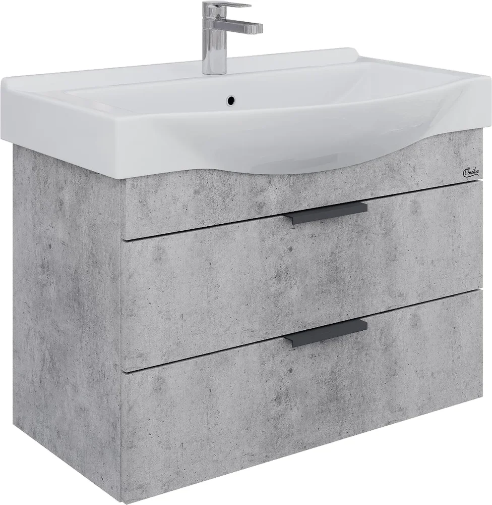 Тумба с раковиной Onika Девис 80 бетон чикаго - 0