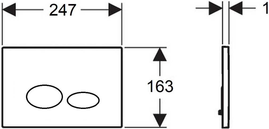 Кнопка смыва Creavit Drop, антрацит GP2002.04 - 1