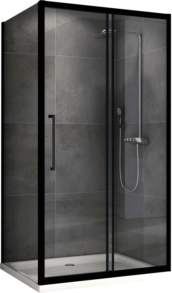 Душевой уголок ABBER Schwarzer Diamant 160х90 профиль черный  AG30160BH-S90B - 0