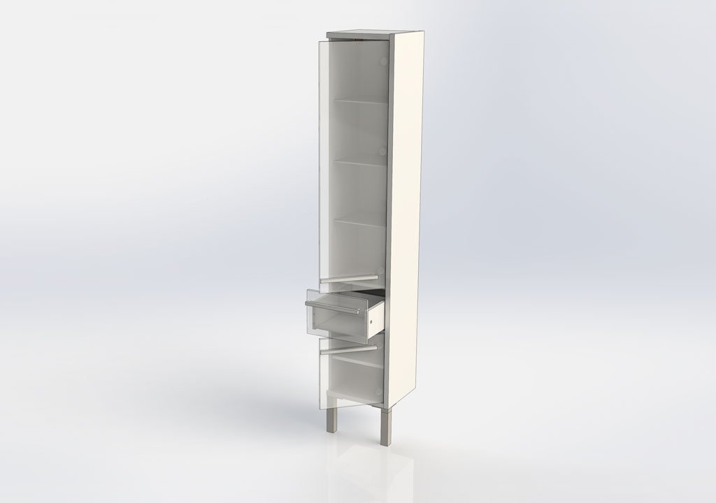 Шкаф-пенал Aquanet Фостер 35 белый, эвкалипт мистери 202062 - 6