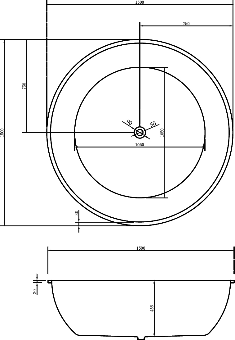 Акриловая ванна Abber AB9279 - 2