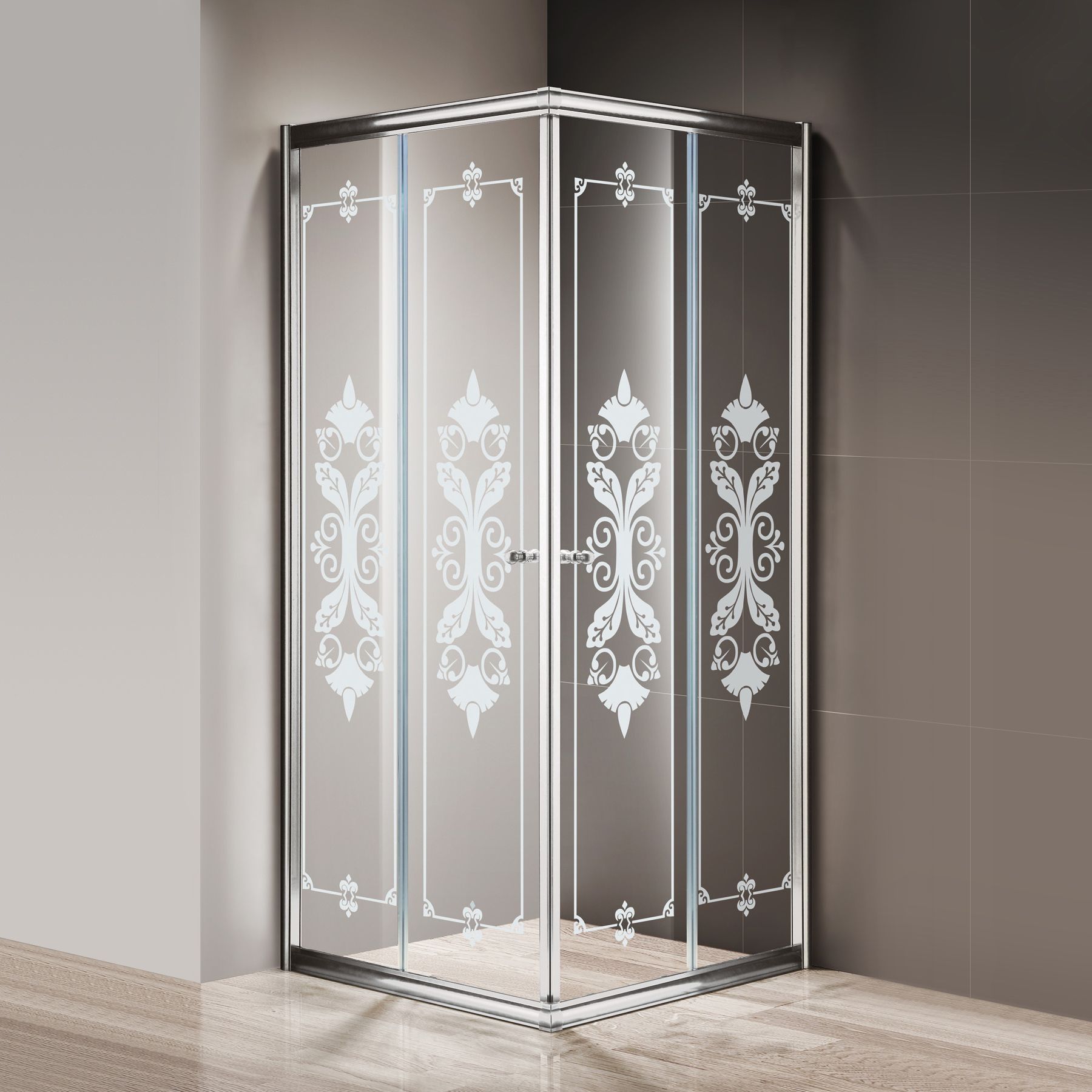 Душевой уголок Cezares Giubileo-A-2-80 стекло с узором, хром GIUBILEO-A-2-80-SCORREVOLE-CP-Cr - 0