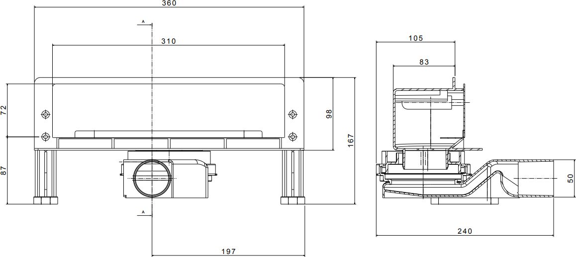 Душевой лоток Pestan Confluo Premium Wall 13100060 - 4