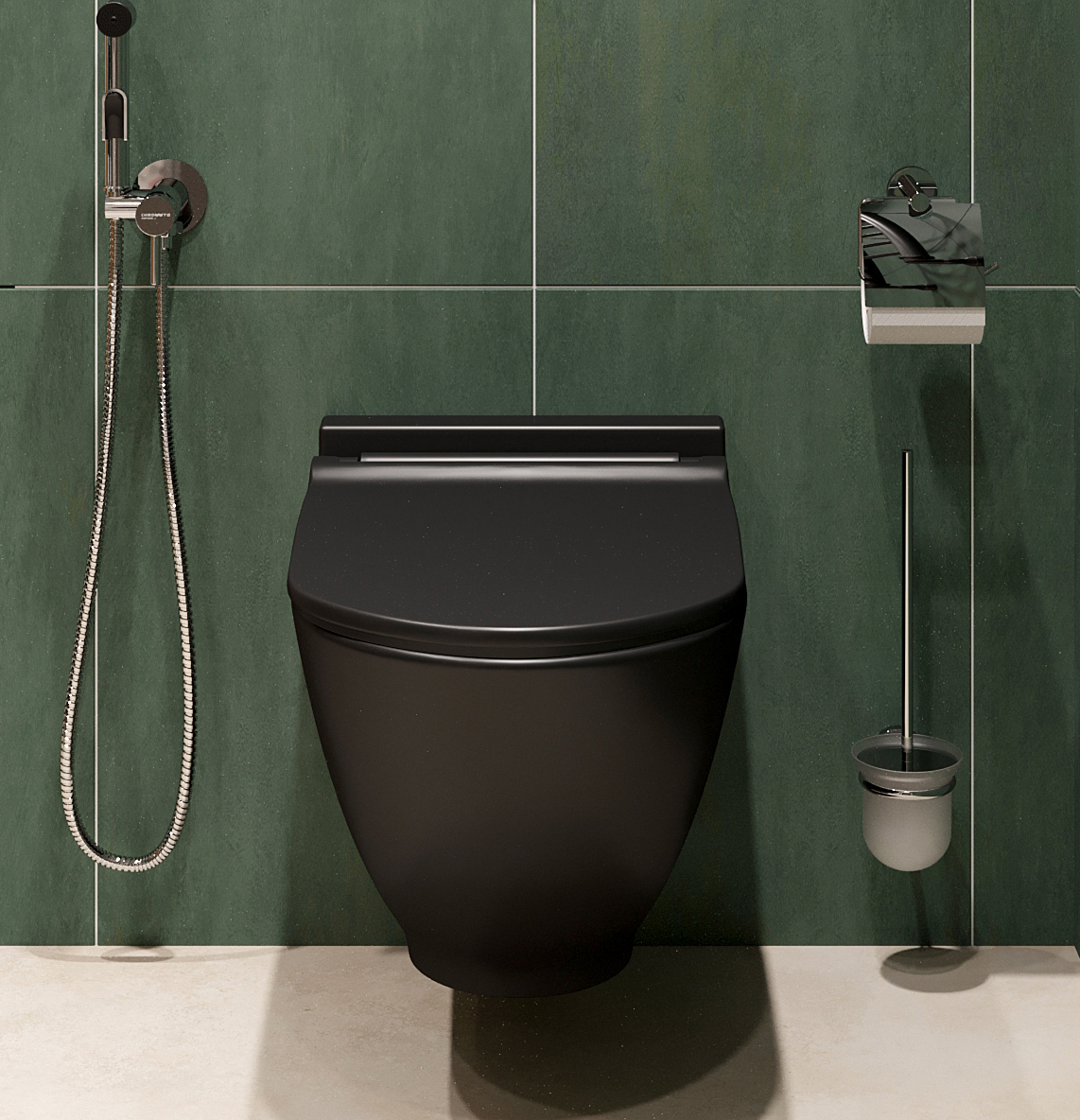 Комплект Унитаз подвесной STWORKI Rotenburg SWH52 безободковый +Инсталляция VitrA 800-2009 с белой кнопкой смыва 534857 - 2