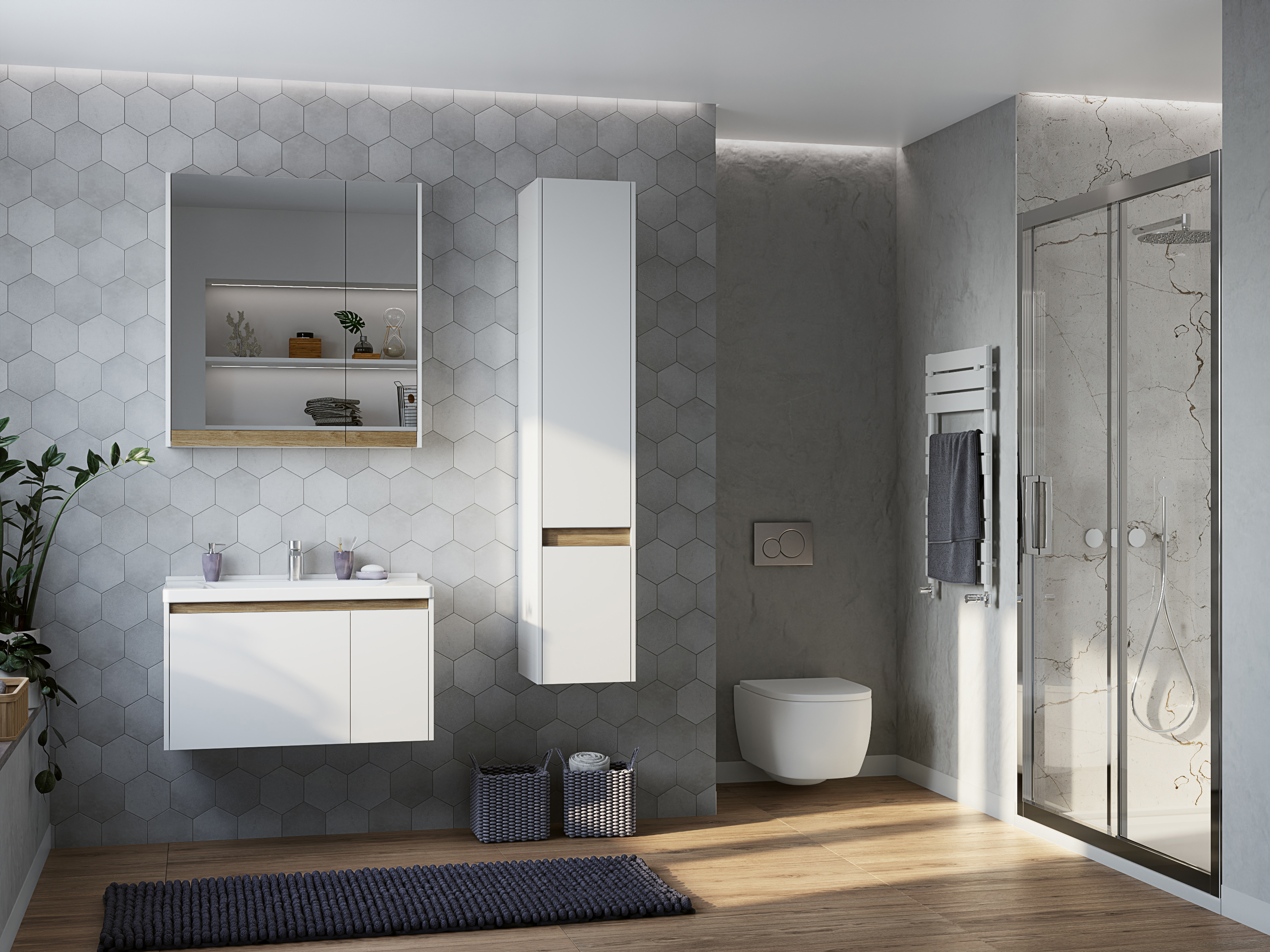 Шкаф-пенал STWORKI Стокгольм R 1A227503SG01R - 1