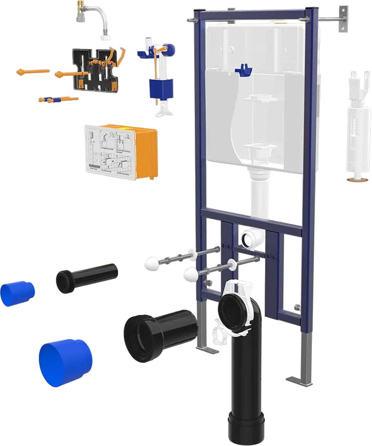Инсталляция для подвесного унитаза Vincea 51 синяя с белым VIS-450 - 1