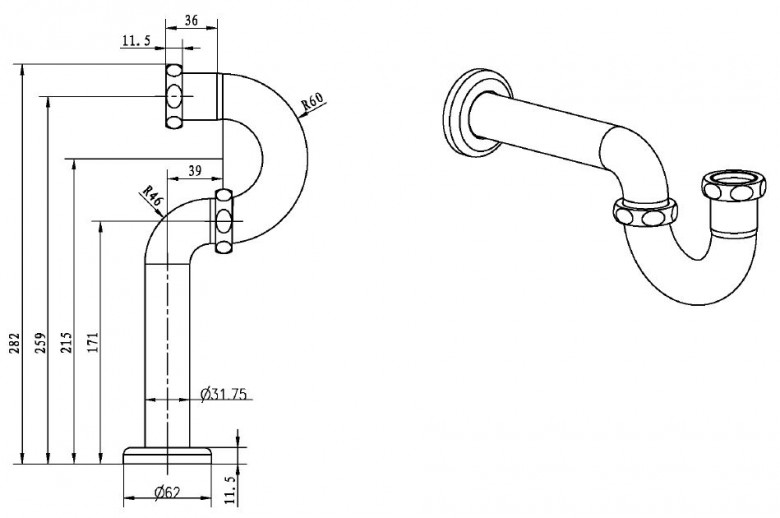 Сифон для раковины Boheme Brillante 609 для раковины - 1