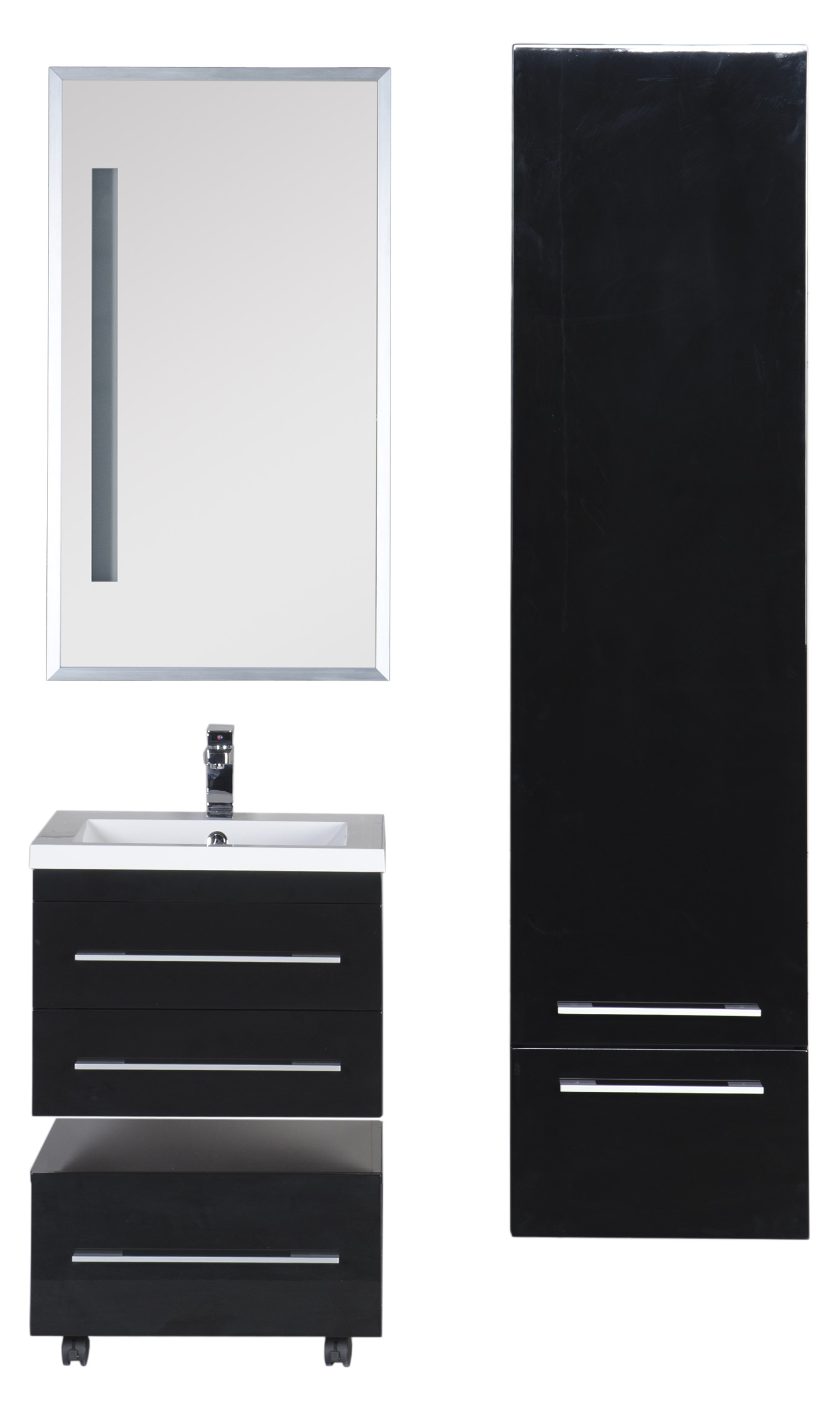 Тумба Aquanet Нота 58 подкатная, черная 00170731 - 21