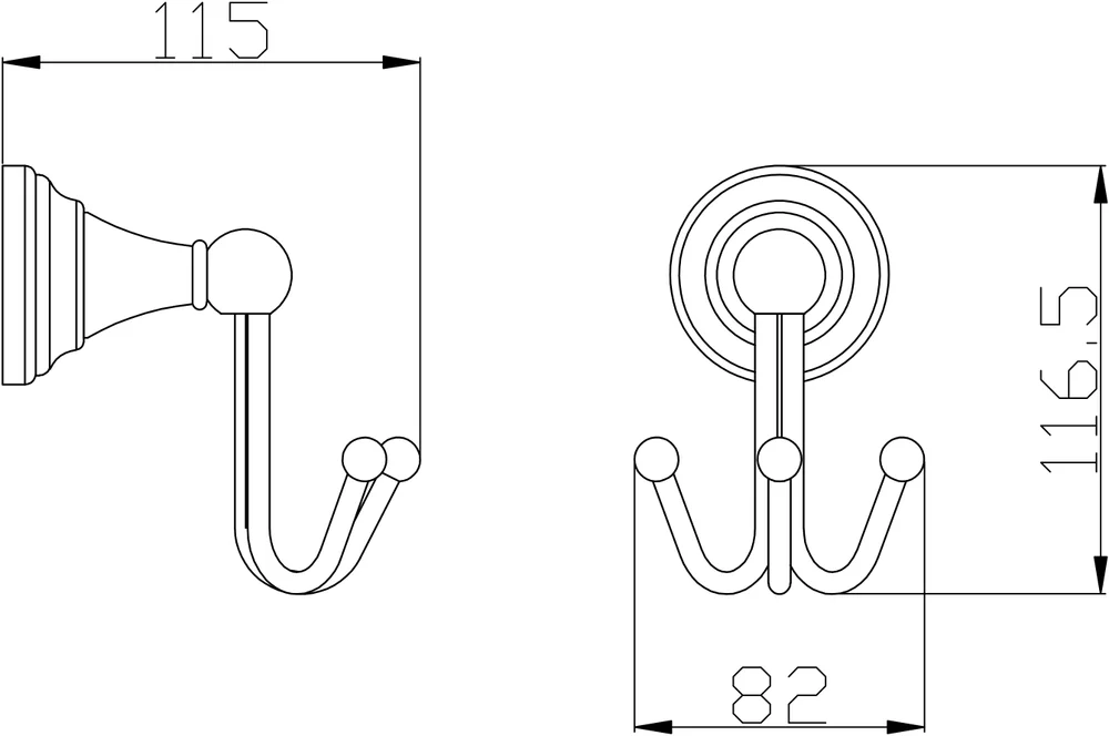 Крючок тройной Rav Slezak Morava бронза MKA0105SM - 1