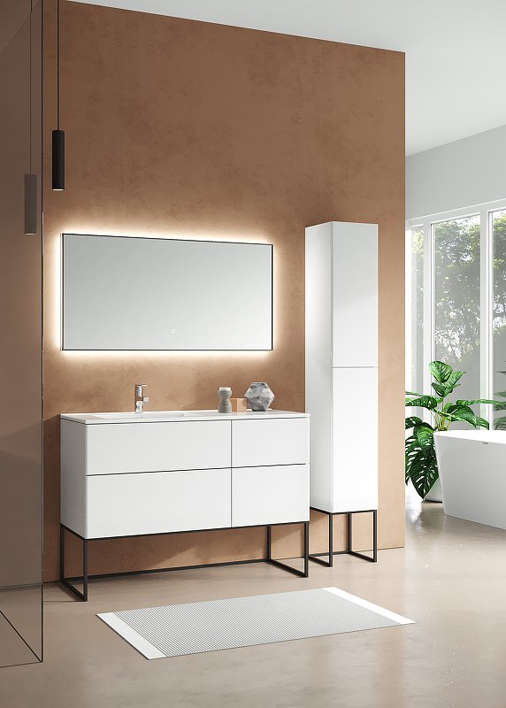 Тумба с раковиной SanVit Лира 120 L белый глянец - 3