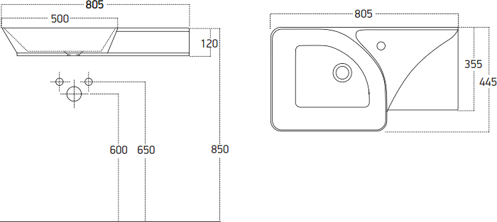 Раковина STWORKI 80 3080-KL - 5