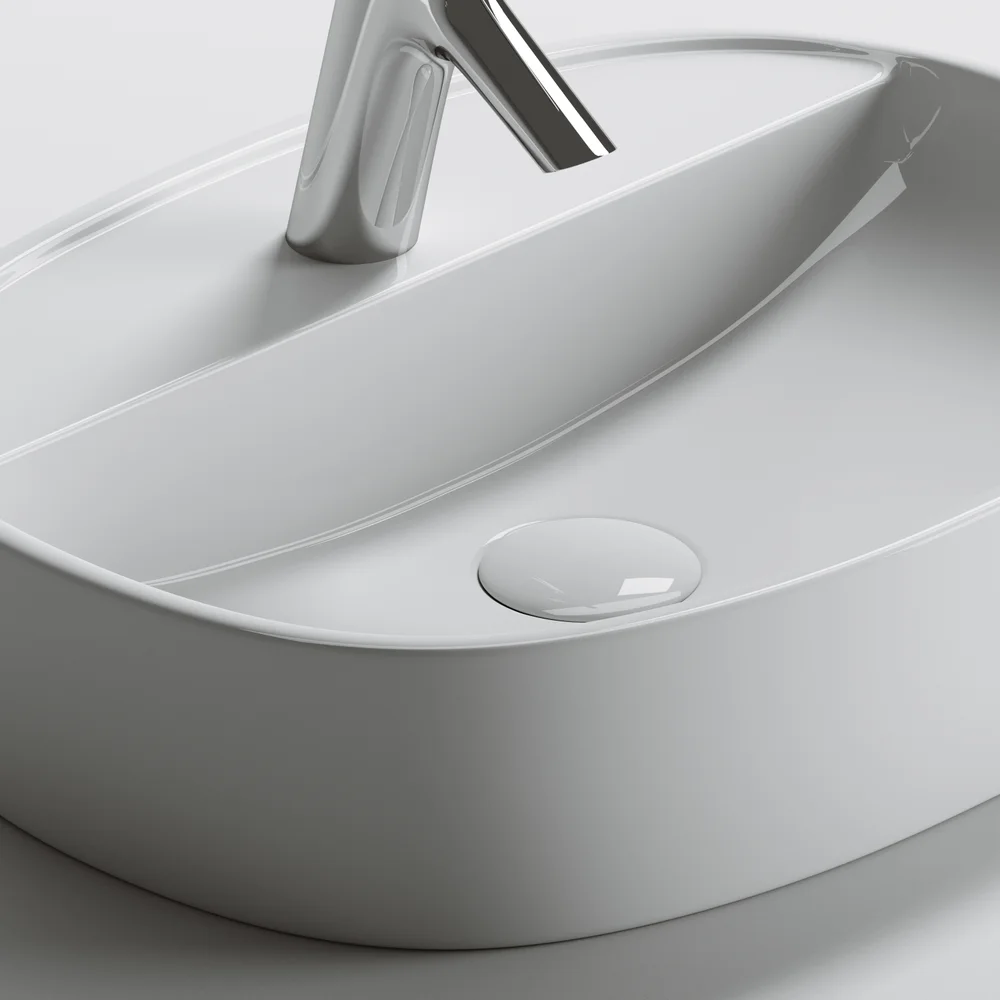 Раковина накладная Ceramica Nova Element 50х38 белая CN6036 - 3