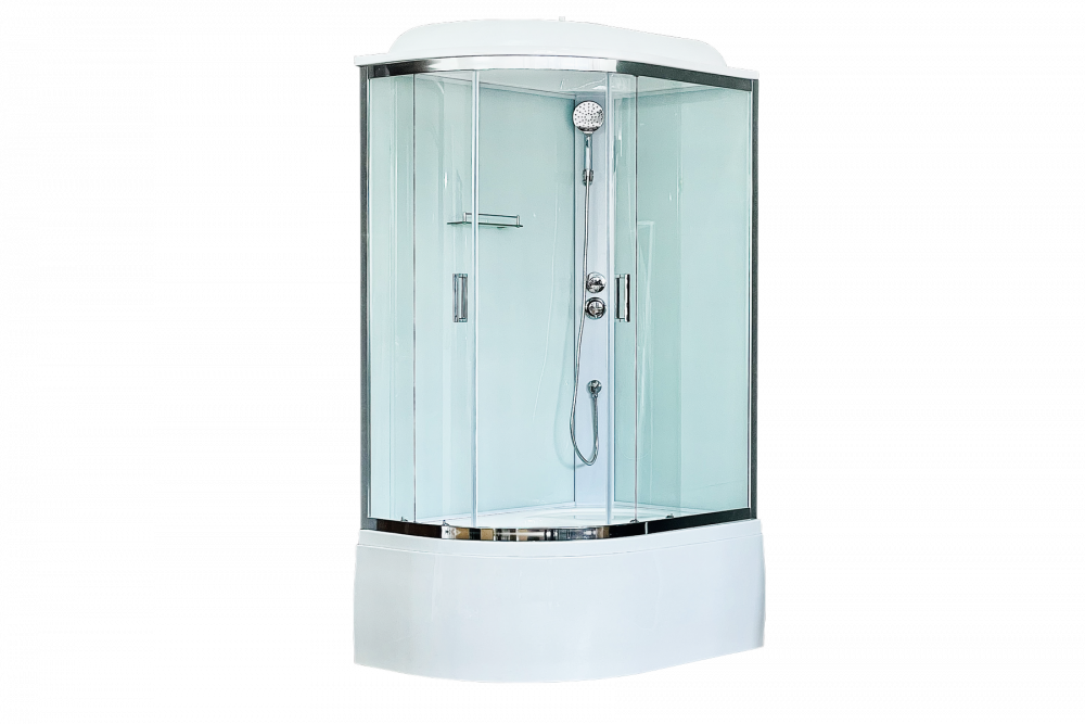 Душевая кабина Royal Bath 120х80 правая хром стекло прозрачное RB8120BK5-WT-CH-R - 0