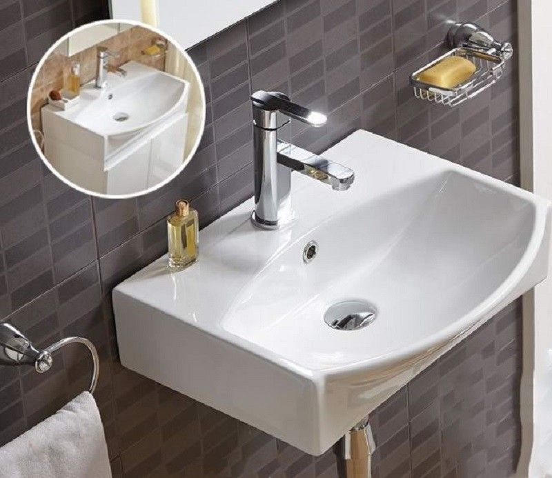 Раковина накладная Ceramalux N 50 белый  78014C - 1