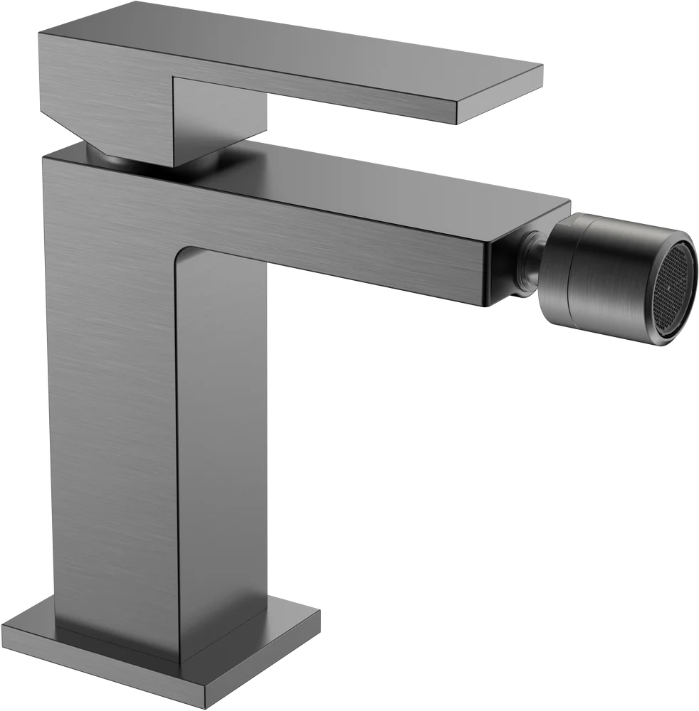 Смеситель для биде Boheme Qubic темный хром матовый 476-GM - 0