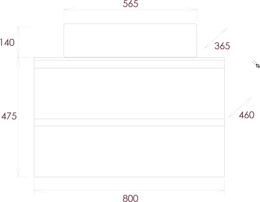 Комплект мебели Onika Алеста 80 белый/камень светлый (108054) - 5