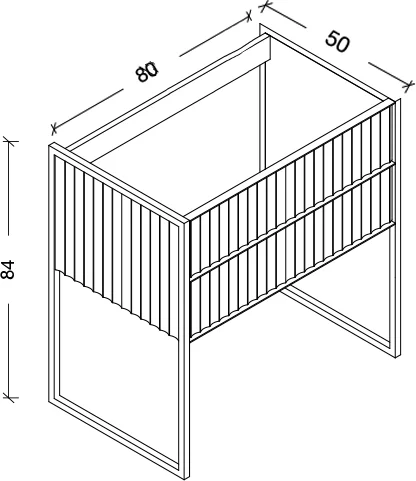 Тумба под раковину моноблок Boheme Armadi Art Monaco 80 белый глянец - золото 866-080-WG - 5