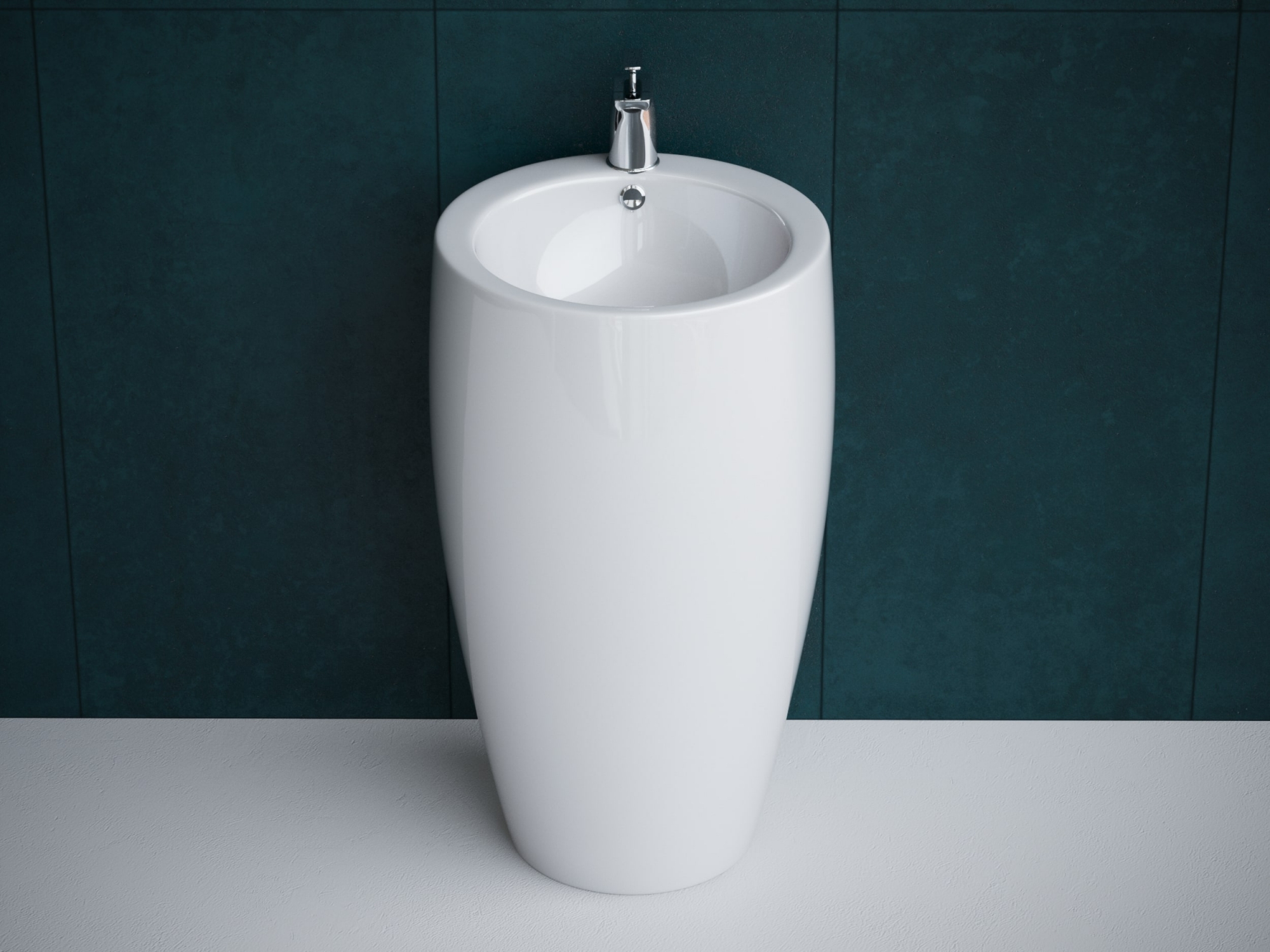 Раковина напольная круглая Laguraty 0001K - 1