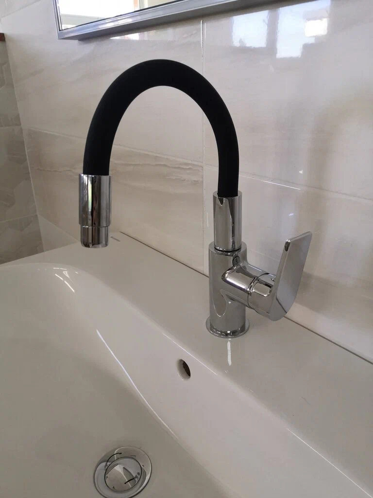 CO119.5/15 COLORADO - смеситель кухонный, (гибкий излив Черный), ХРОМ - 4