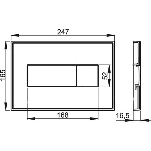 Кнопка смыва AlcaPlast  черный матовый  M1375 - 1