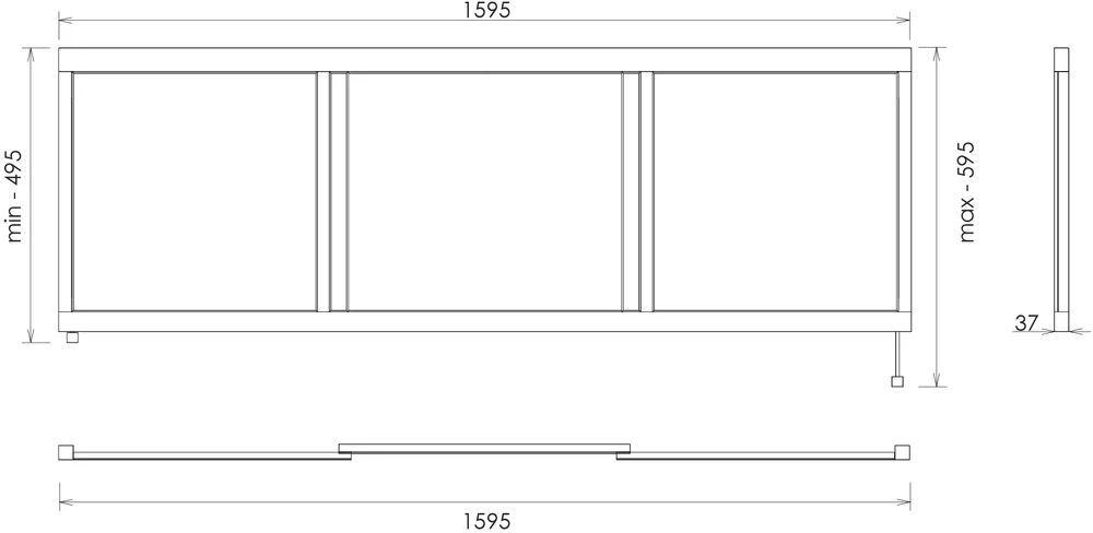 Фронтальная панель Onika Одио 160 белый  516005 - 4