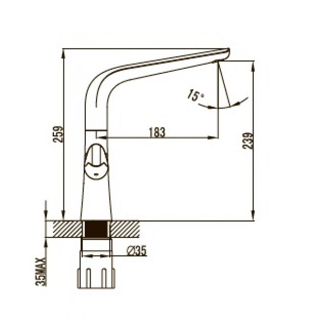 Смеситель для кухонной мойки  KAISER Suer  46133 - 1