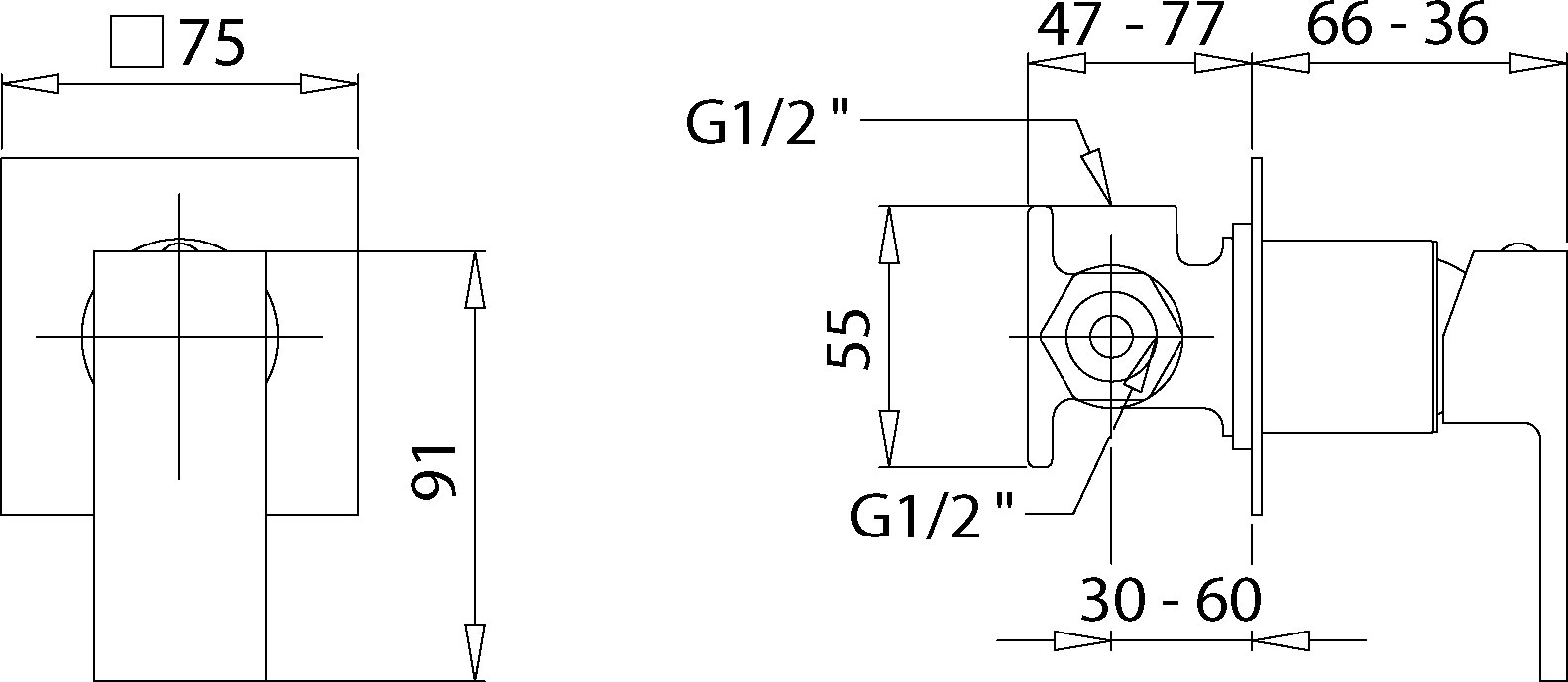 Смеситель для душа Migliore Kvant 30438 С ВНУТРЕННЕЙ ЧАСТЬЮ, черный - 1