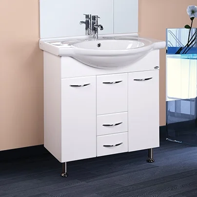 Тумба с раковиной Onika Моника 75 белый  - 3