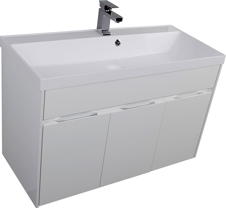 Мебель для ванной Aquanet Латина 100 белая - 5