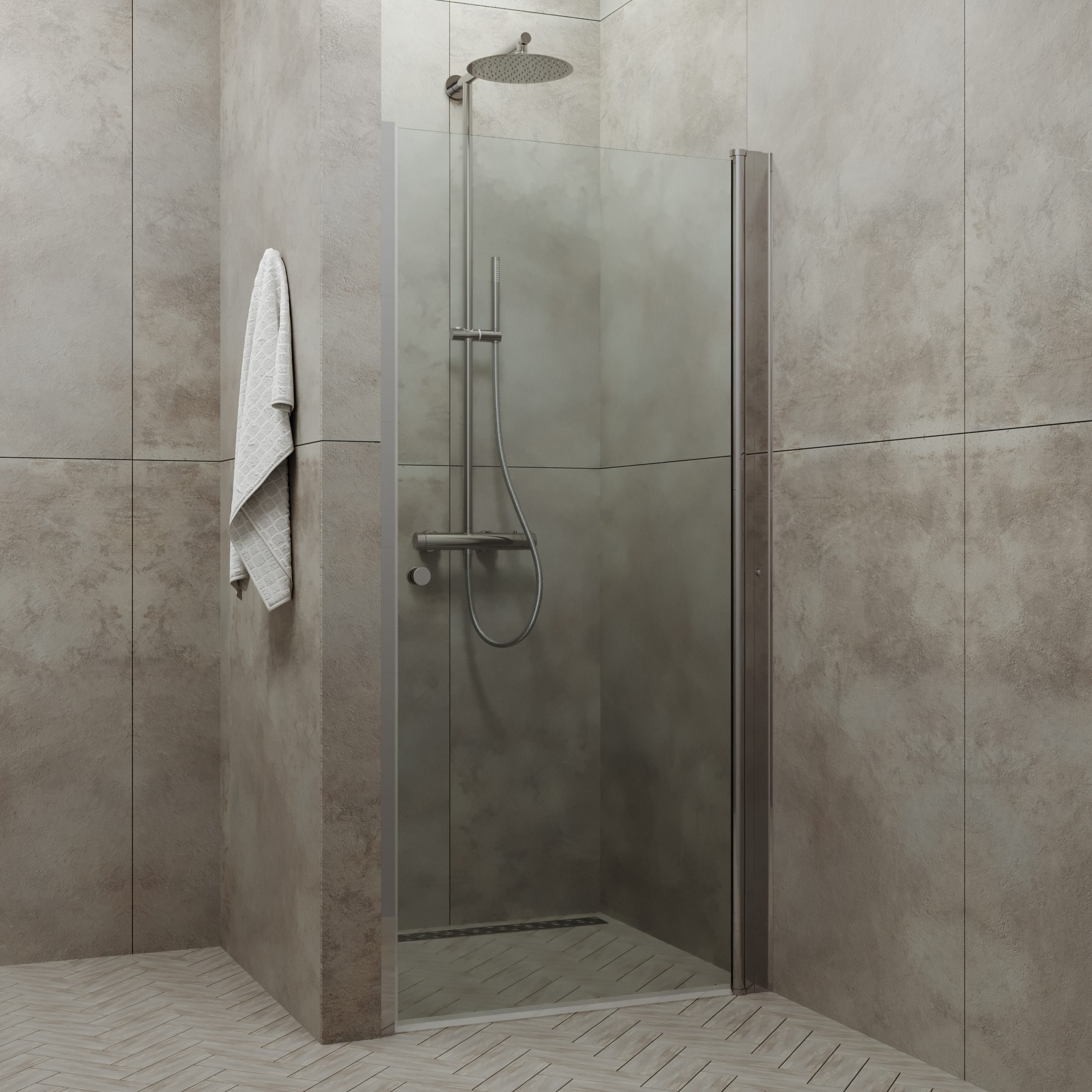 Душевая дверь в нишу DIWO Анапа 80х185, профиль хром глянец Щ0000055502 - 0