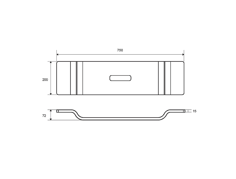 Полка на ванну Excellent Zen прозрачная DOEX.1102.750.TR - 2