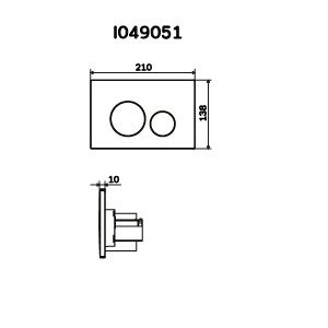 Кнопка смыва AM.PM Pro L I049051 хром глянцевый - 2