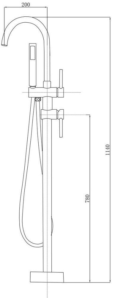 Смеситель для ванны Timo Saona хром (2300Y) 2300/00Y-CR - 1