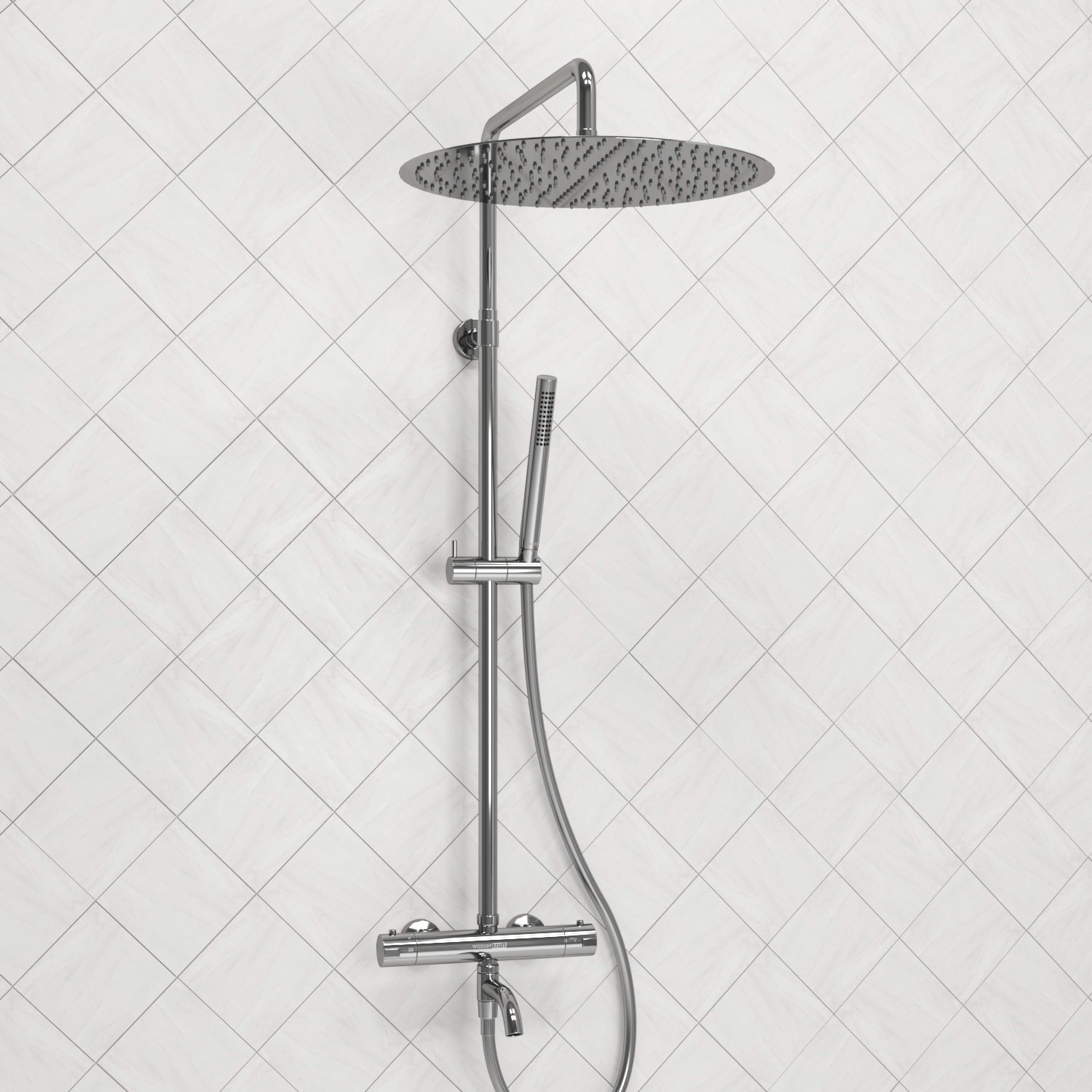 Душевая система WasserKraft 40 с термостатом хром A188.117.137.087.CH Thermo - 1