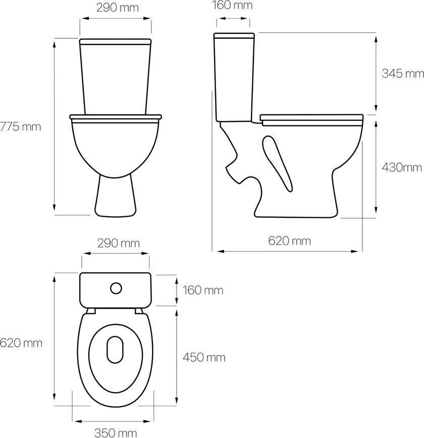 Унитаз-компакт DIWO Анапа DA0005 - 6