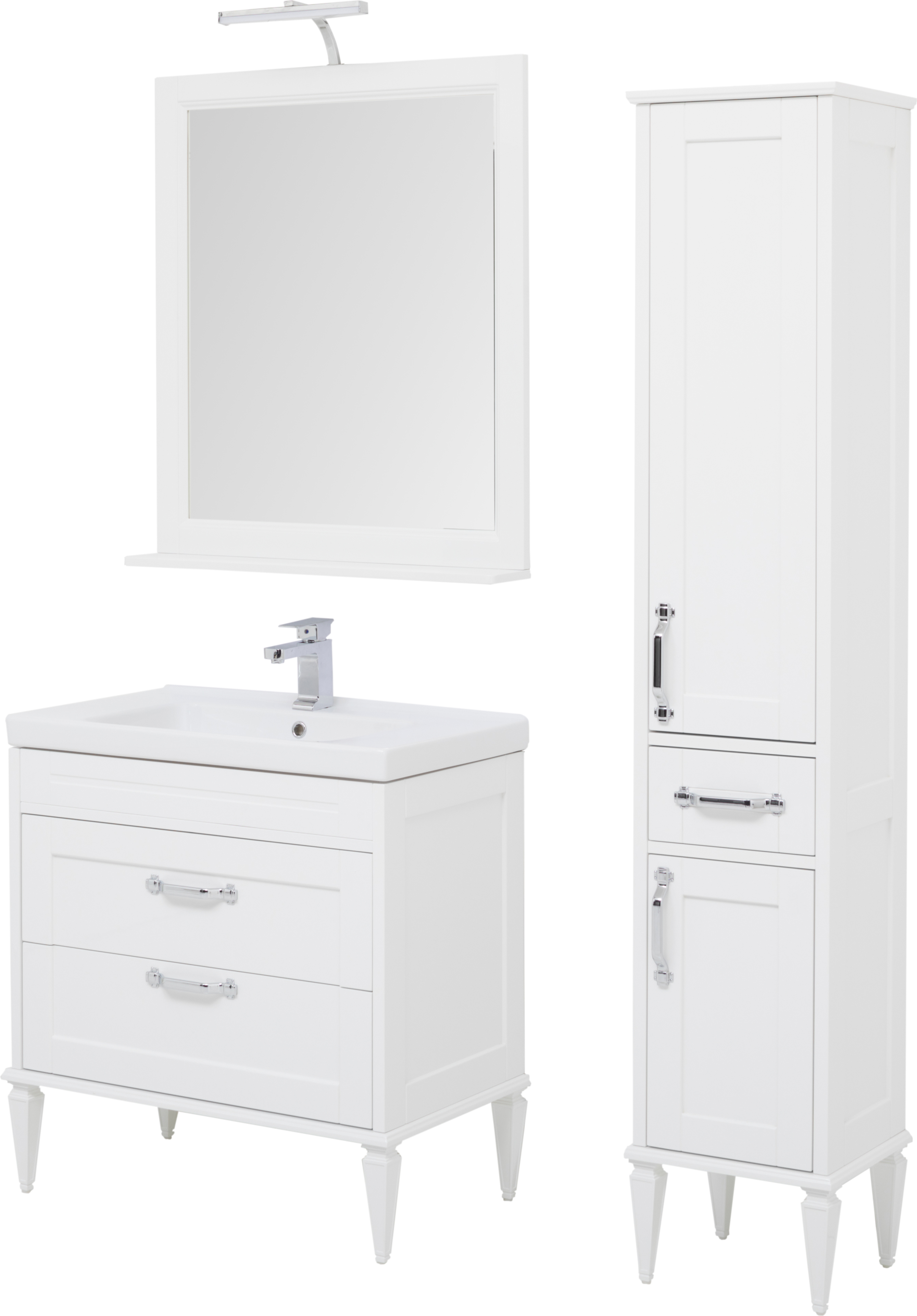 Тумба для комплекта Aquanet Денвер 80 белый глянец 199211 - 3