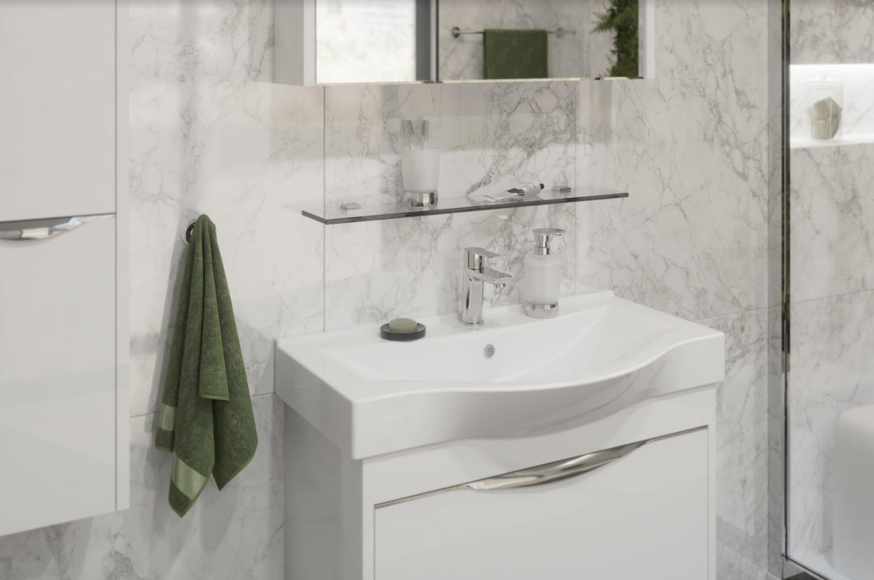 Полка STWORKI Glass Shelf 70 полкодержатели хром 3GW258TTKK000 - 1