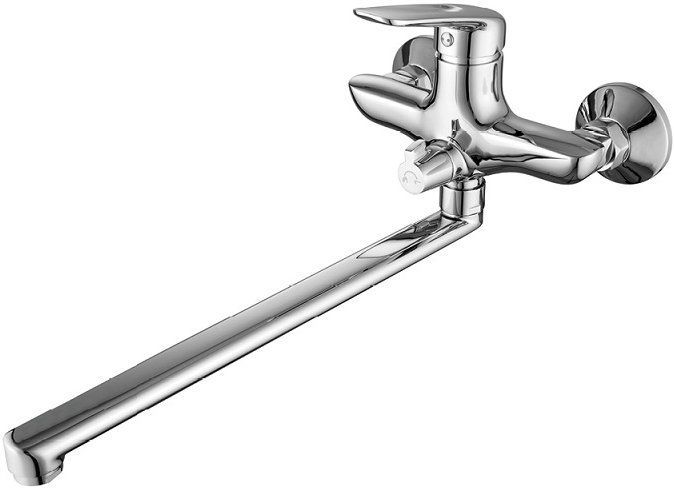 Смеситель для ванны с длинным изливом с керамическим дивертором, Male, IDDIS, MALSBL2i10WA - 0