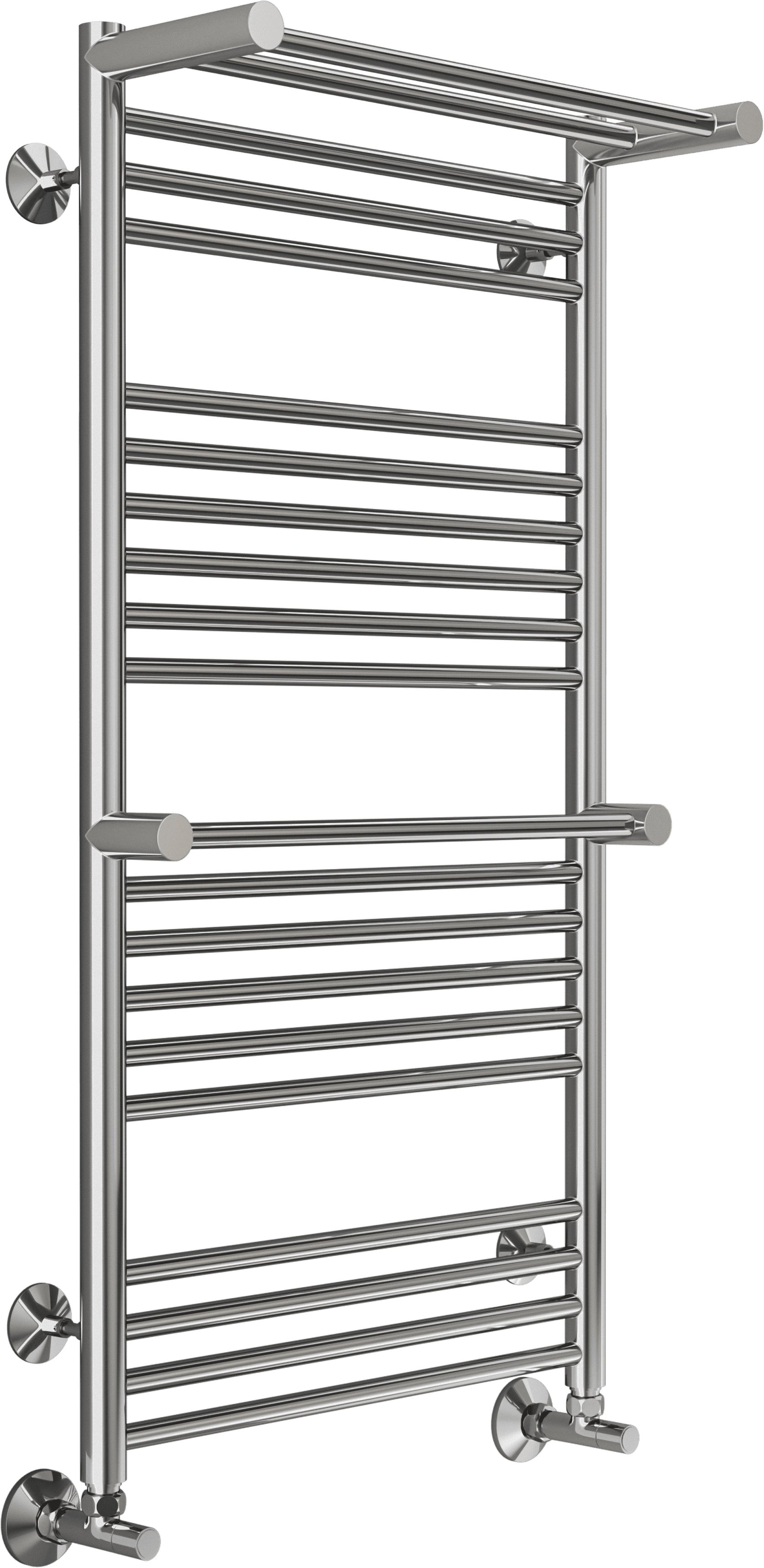 Водяной полотенцесушитель Terminus Аврора П20 500х1000 с полкой Хром 4670078529237 - 1