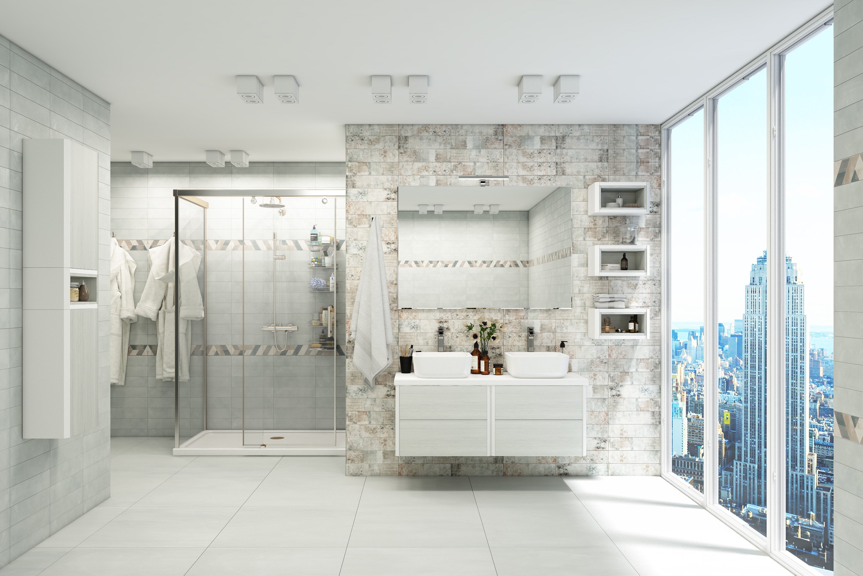 Модуль под раковину Aquaton Брук 60 белый-светлое дерево 1A201301BCDL0 - 5