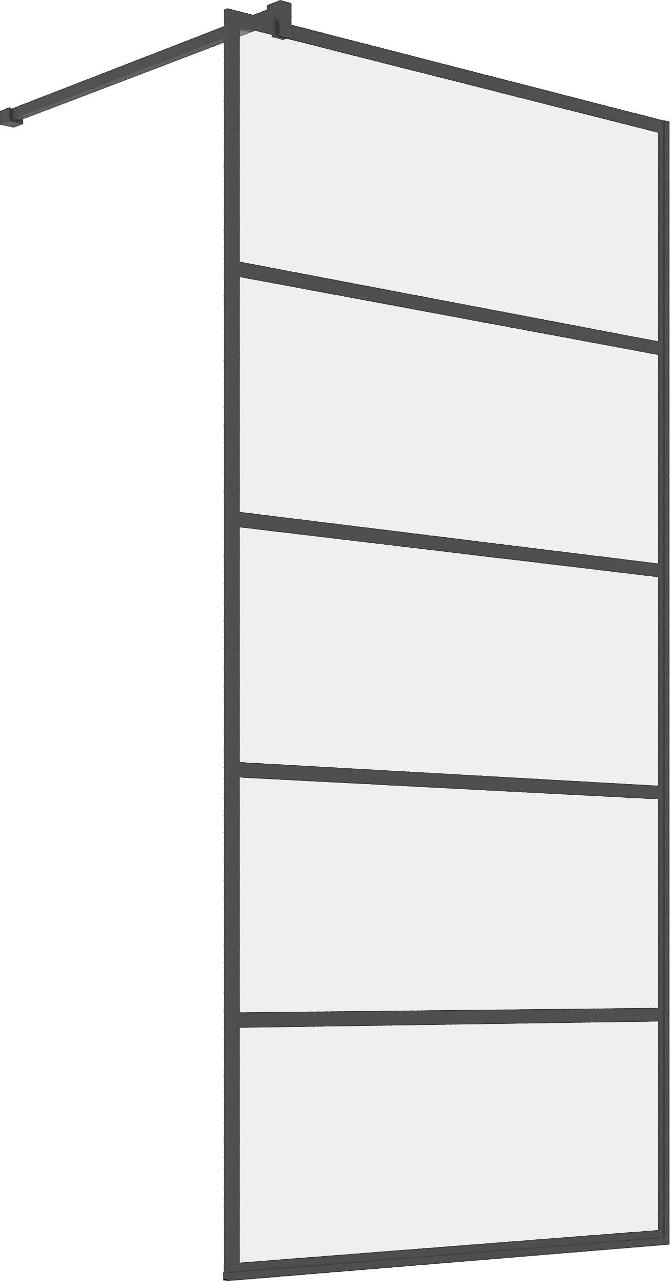 Душевая перегородка STWORKI Кронборг LOFT-GW-100х220 100 см, профиль черный матовый - 5