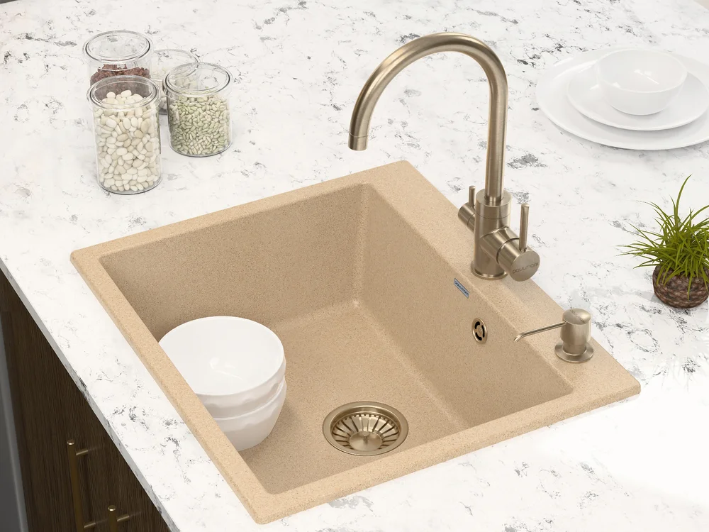 Дозатор для жидкого мыла Paulmark Saube бронза D001-BR - 1