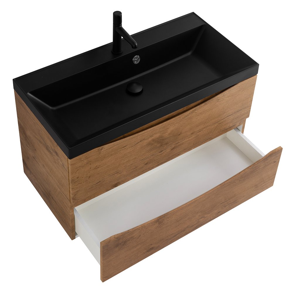 Тумба с раковиной BelBagno Marino 90 светлое дерево - 13