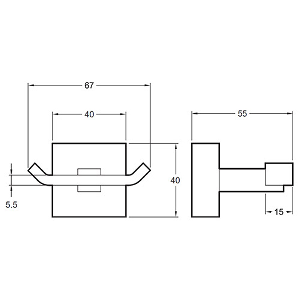 Крючок Jacob Delafon Eo E77867-CP - 1