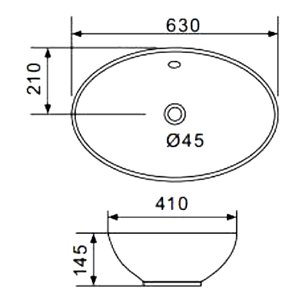 Раковина керамическая Gappo GT309 - 1