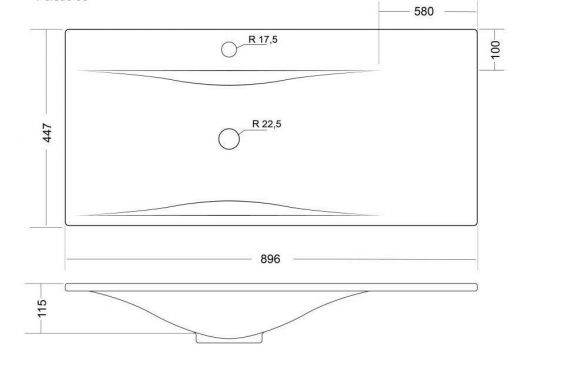 Раковина встраиваемая Stella Polar Pulsus 60 белый 4627173210706 - 2