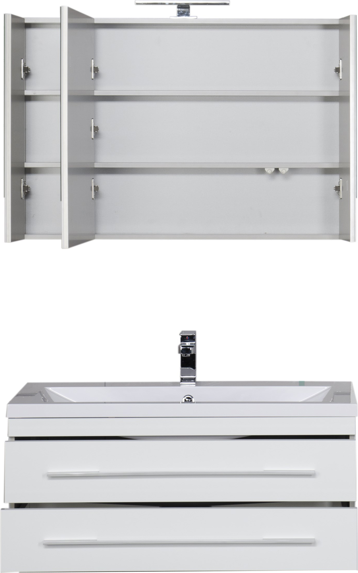 Тумба с раковиной Aquanet Верона 100 подвесная белая 175382 - 19